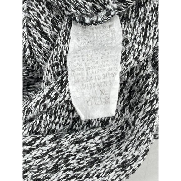 West Kei Women's Black White Knit Tunic Sweater Size XL Rhinestones Pearl Neck - Picture 7 of 10